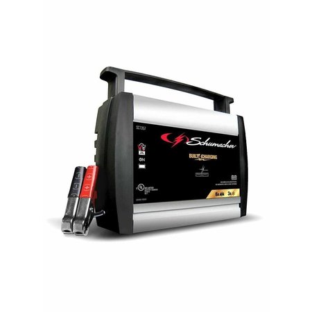 SCHUMACHER ELECTRIC Fully Automatic Battery Charger/Maintainer, 6A 6V/12V, Compatible with standard and AGM batteries SC1357